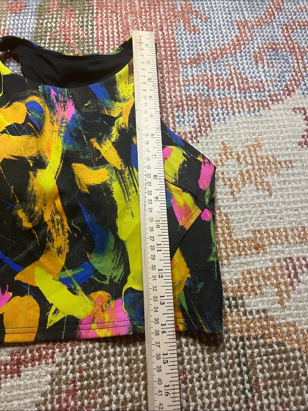 Lululemon Invigorate Training Tank Top Abstract Brushstroke Print size 4 EUC - Picture 2 of 6